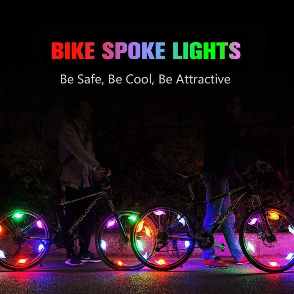 4 farben Fahrrad Leucht Speichen Licht Blinkende LED Fahrrad Radfahren Rad Draht Reifen Warnung glühend Lampe Anzeige
