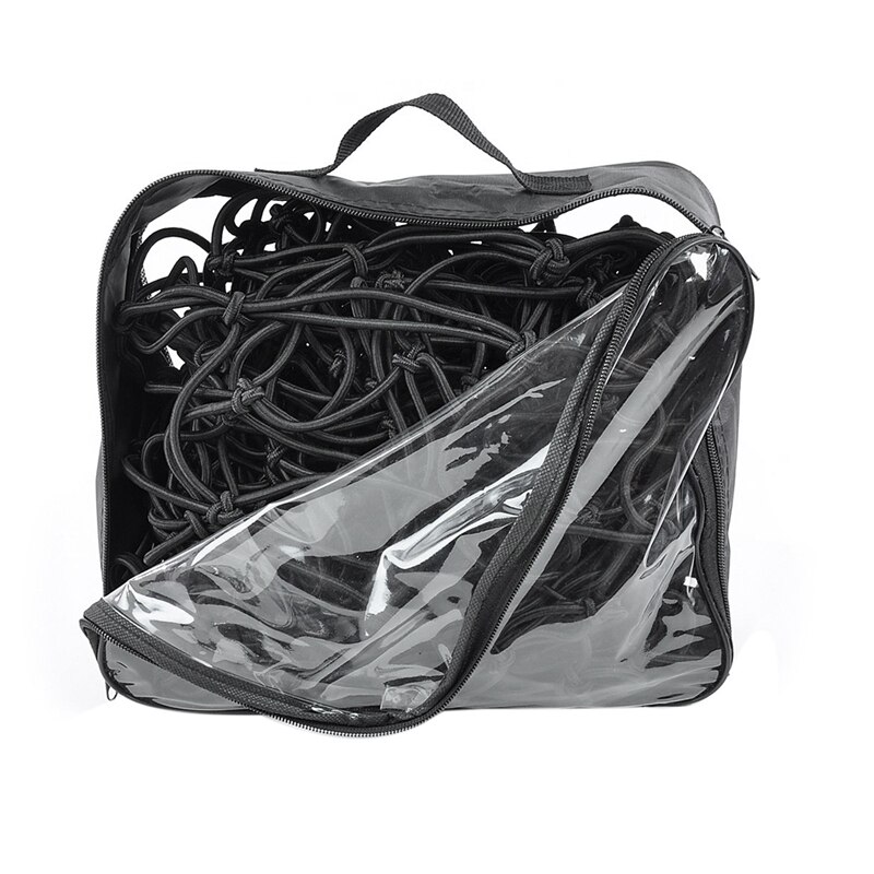 Super Duty Bungee Cargo Net For Truck Bed Stretches To 12 D Clip Carabiners | Small Mesh Holds Small And Large Loads Tighter