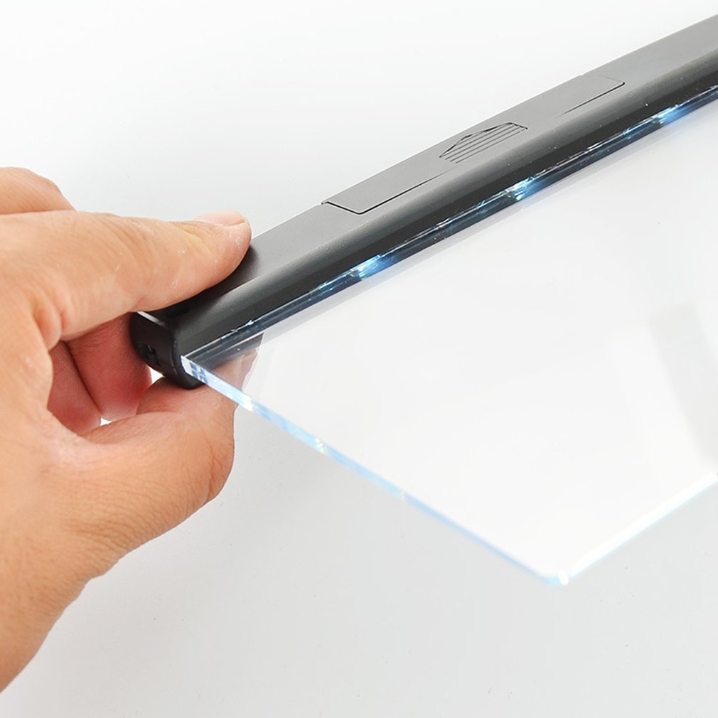 Panel de placa plana ultrafina portátil luz de lectura para estudiantes Luz de visión nocturna protección de ojos batería de plástico lámpara de luz de libro