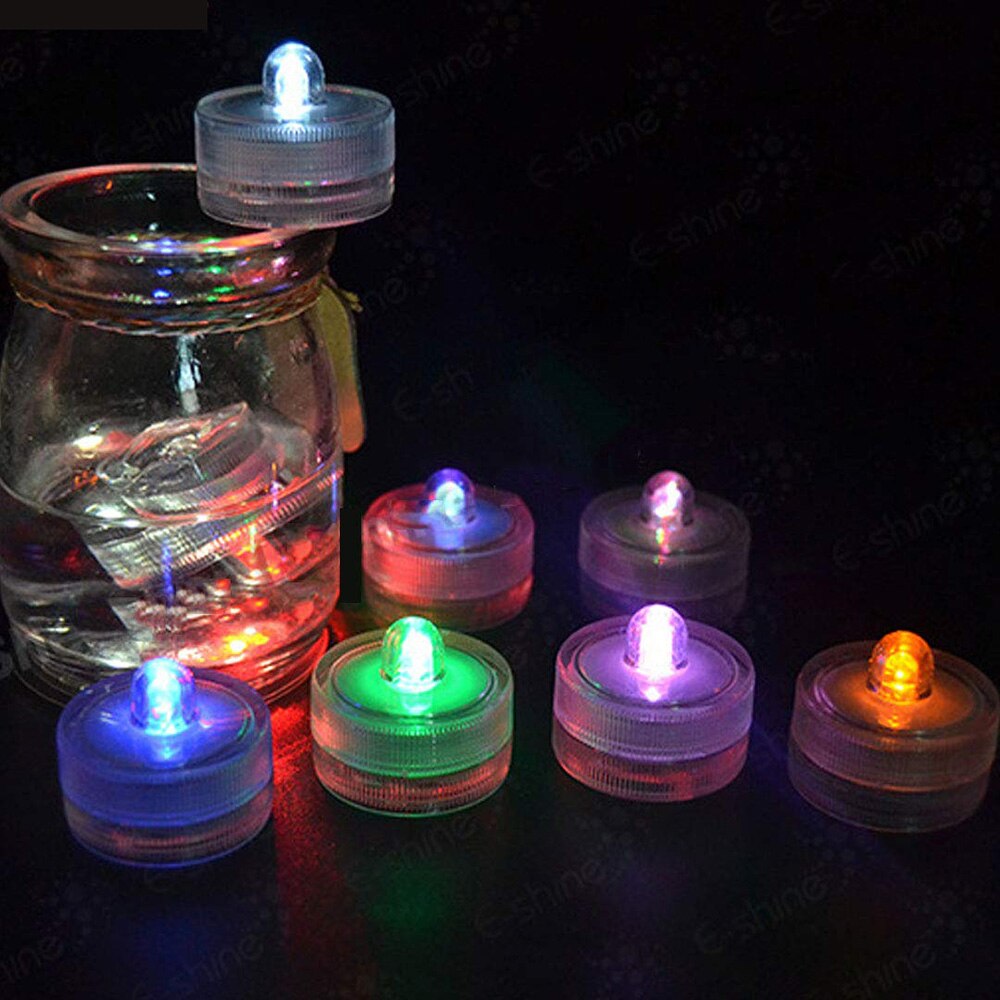Photophore LED étanche, Simulation de bougie, Submersible, décor de fête de mariage, noël, 12 pièces/lot