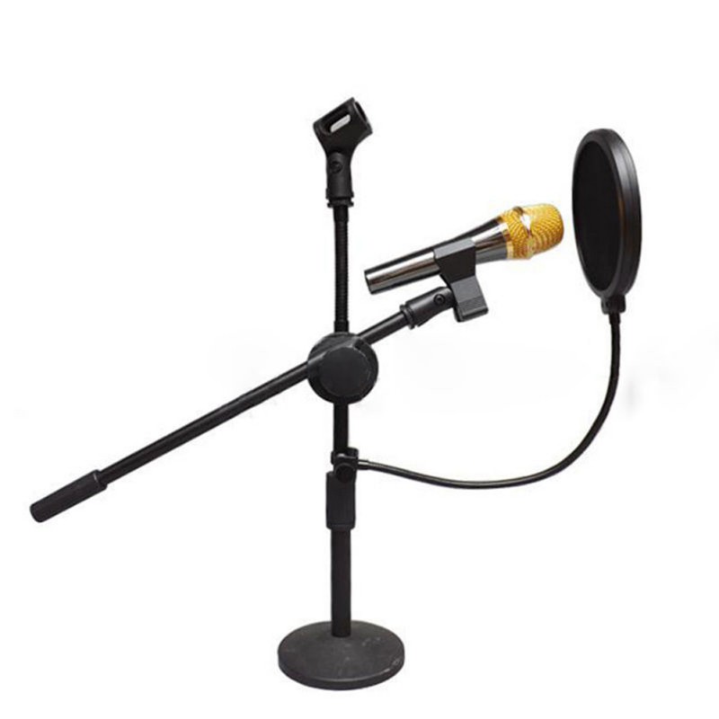 Double Layer Studio Mic del Microfono Vento Schermo Pop Filter/Girevole Mount/Maschera Evitato Per Parlare di Registrazione In Studio di Nuovo di modo