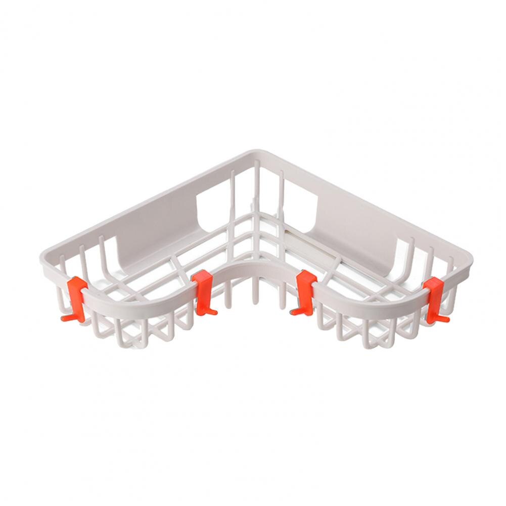 Wall Mounted Rounded Edge Cosmetics Wall Corner Shower Caddy for Bath: Orange White