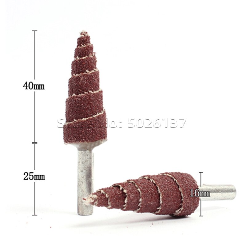 1Pcs 6MM Shank 80 Grit Tapered Cone Grinding Head Sandpaper Flap Wheels Polishing Sanding Tools For Drill Wheel Conical Rotary