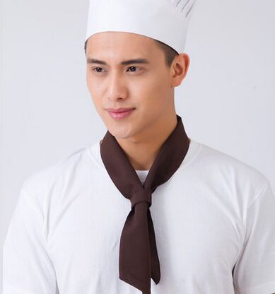 Pañuelo de cocinero chino accesorios para chef suministros cocina bufanda de cocina accesorios para Ropa de Trabajo de cocina: coffee