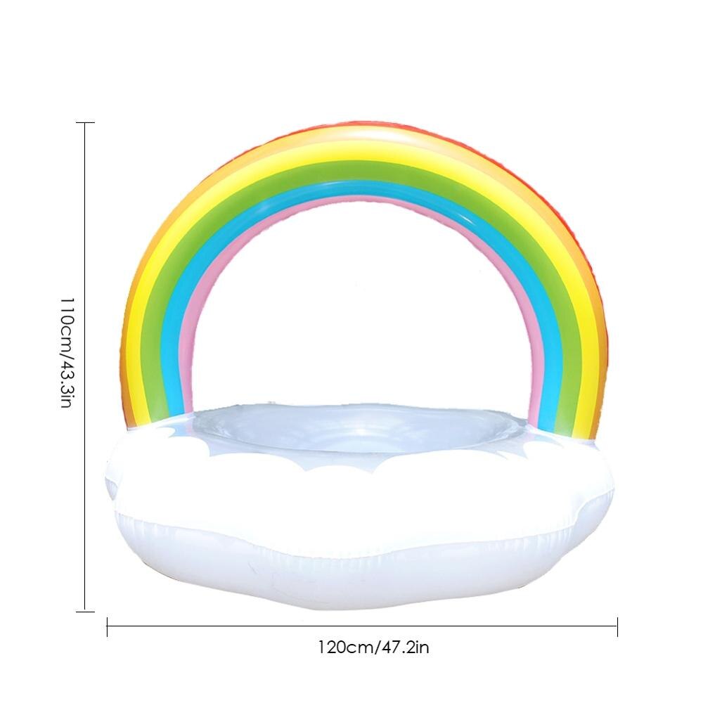 Water Drijvende Rij Speelgoed Opblaasbare Regenboog Wolken Air Matras Vlot Float Dier Mounts Zwembad Speelgoed Strand Kids Adult: L - 120cm