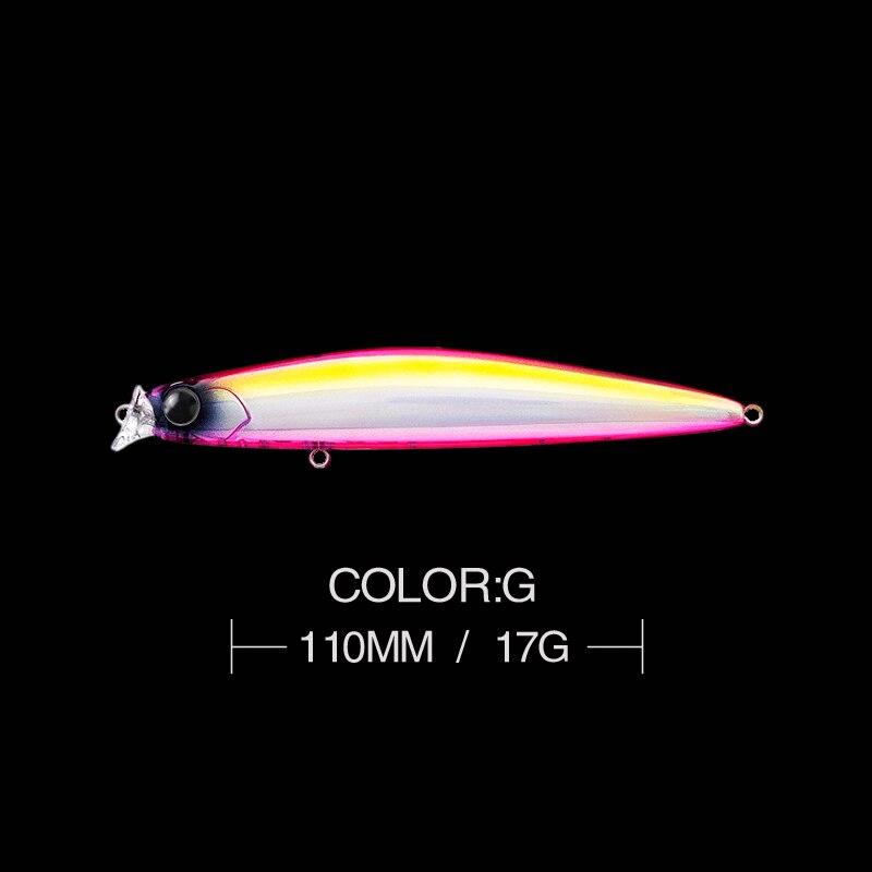 Kosuke 110F Sea Bass Minnow Lures Floating 110mm 17g Shallow Artificial Jerkbait Saltwater Fishing Tackle: G