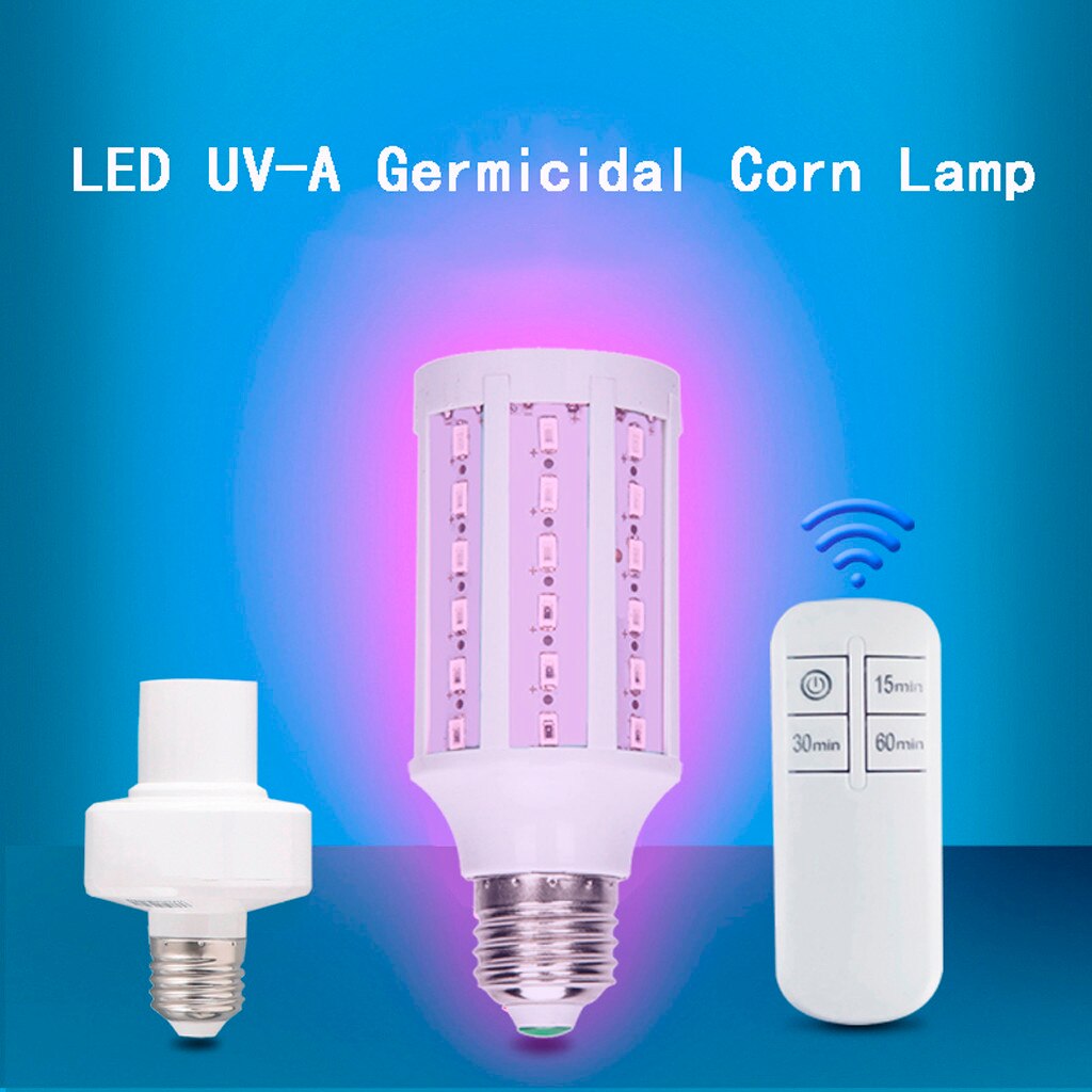 Led Uvc Lamp Uv Kiemdodende Lamp Sterilisator E27 Maïs Licht Desinfectie Light Schone Lucht Verwijder Afstandsbediening 423 #2