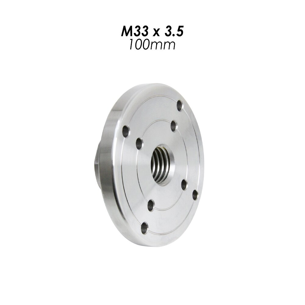 TASP-placa frontal de torno de madera, 4 ", 100mm para M33 M18, 1 pulgada, máquina de carpintería roscada, placa frontal de brida de mandril giratorio: M33 x 3.5