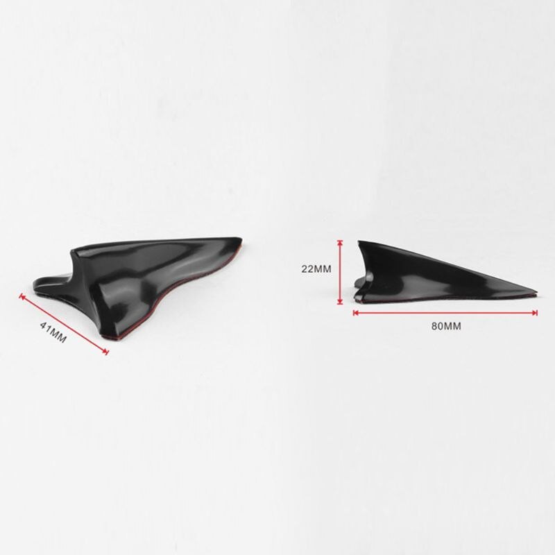 1 Uds Universal EVO estilo Pu trasero tipo aleta de tiburón para techo alerón tiburón aleta difusor Vortex generador coche alerón de techo parachoques M77