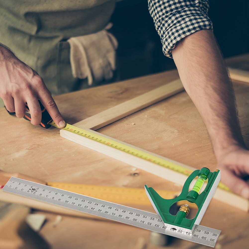 3 In1 Adjustable Ruler Multi Combination Square Angle Finder Protractor 300mm Measuring Set Tools Universal Ruler Right Angle