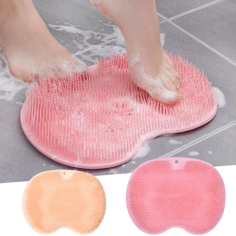 Silikone fodmassage børste brusebad massage badeværelse skridsikker bademåtte fod anti-skrid måtte scrubber