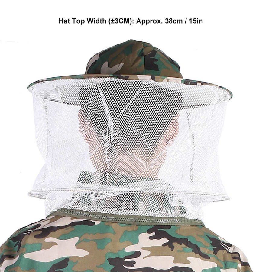 Beekeeper Smock Suit One-Piece Beekeeping Uniform Veil Protection Outfit Beekeeper Equipment Beekeeping Suit
