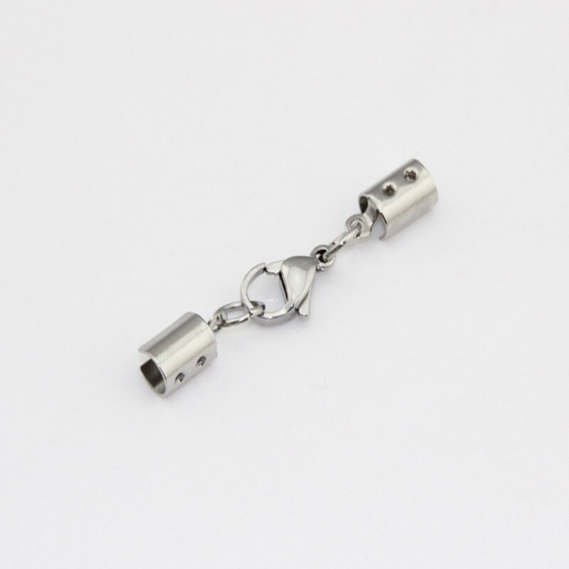 10 Stks/partij Rvs Lederen Koorden Kreeft Sluitingen Haken Connectors Lederen Touw Armband Ketting Maken Diy Sieraden Maken