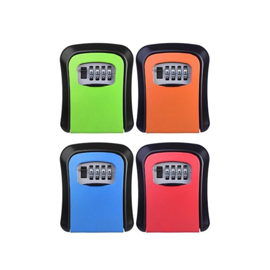 Key Box Combination Hide Key Lock Box Storage Wall Mount Security Outdoor Case with Resettable Code 4 Digit Combination Lock Box