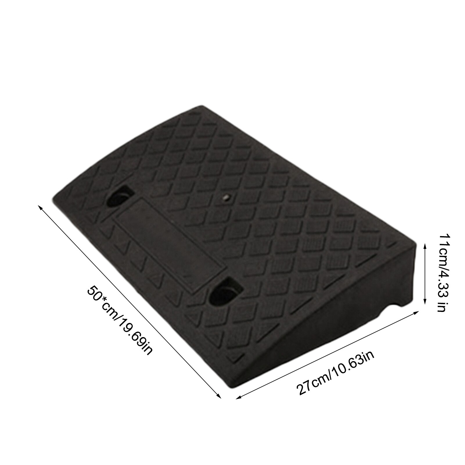 Rampas de Curb portátiles para coche, remolque, camión, motocicleta, silla de ruedas, pendiente de plástico resistente, 1 ud.