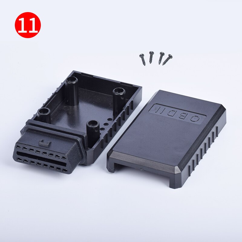 Automotive OBD2 Schweißen Weibliche Diagnose Interface 16pin Stecker OBD2 Gehäuse OBDII Montage