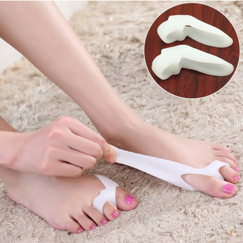 Silikon tåspreder separator knyst hallux valgus corrector tommelben korreksjon tå rettetang sunn fotpleie verktøy