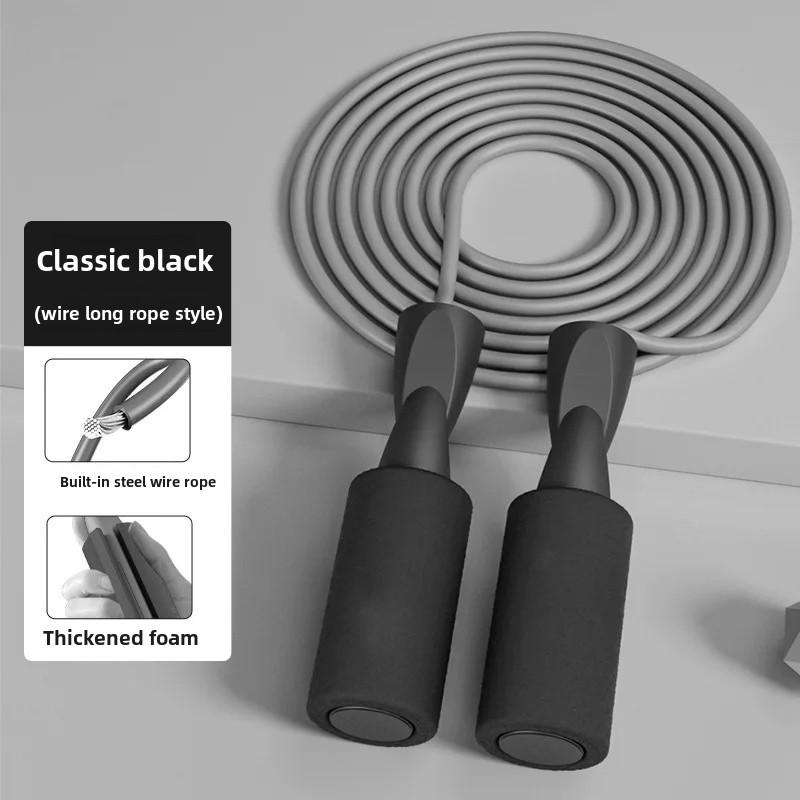 Cuerda de saltar ponderada inalámbrica , Fitness, quema de grasa, pérdida de peso, cuerda de saltar de bola grande gruesa para deportes y entretenimiento: Blanco