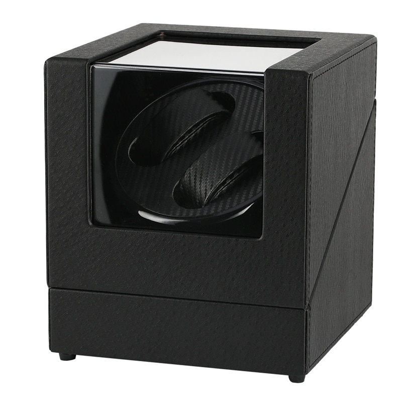 Automatic Watch Winder Case Holder Mechanical Watch Double Winding Display Organizer Luxury Motor Shaker PU Leather Rotating Box