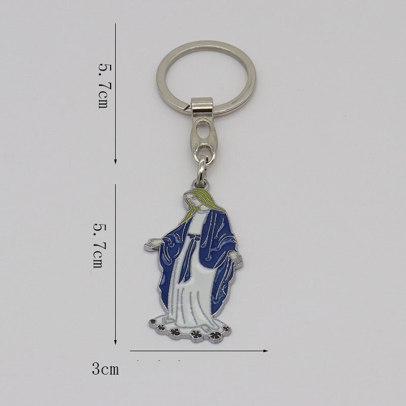 Heymamba ängel jungfru maria berlock hänge religiös katolsk nyckelring kyrka hem kapell dekor souvenir: Stil 4
