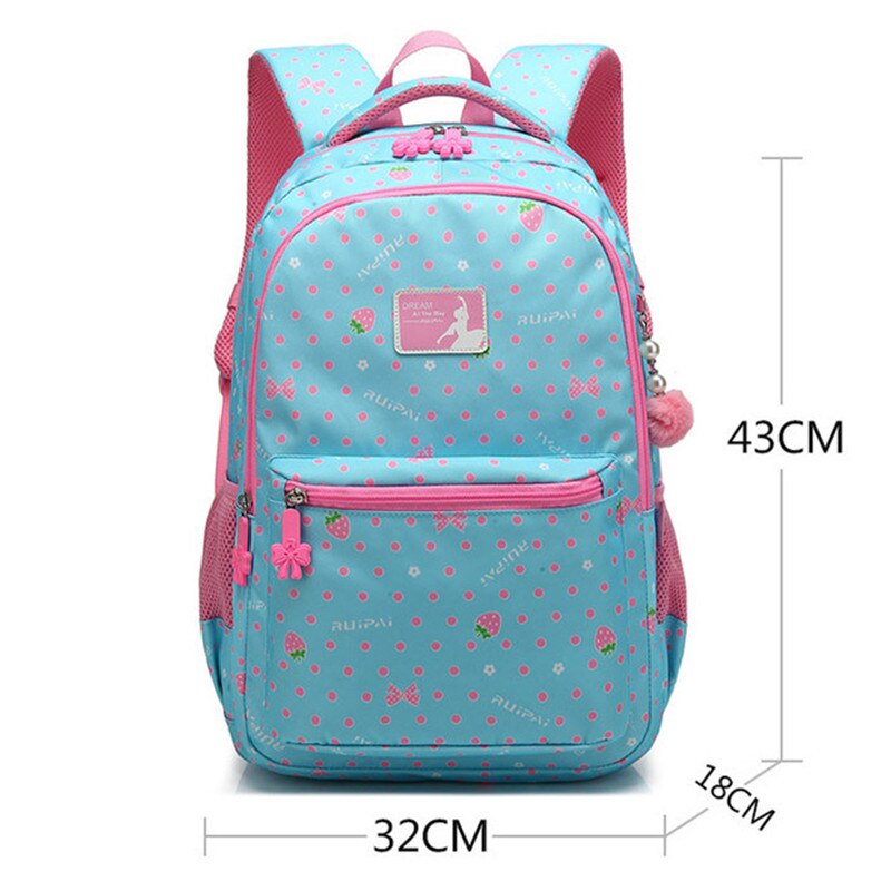 Junior High School Backpacks For Girls Primary Kids Bags two Size Large Capacity School Bags For Children Girls: sky blue big