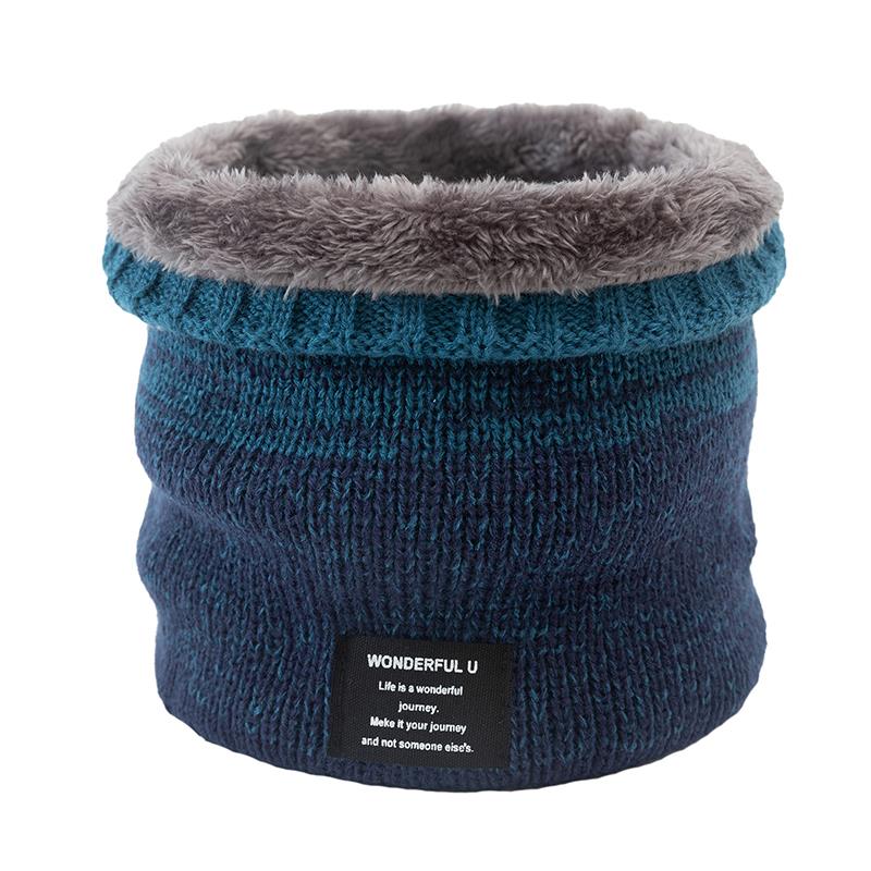 Unisex Breien Trui Sjaal Kraag Winter Gebreide Sjaal Vrouwen Mannen Dikke Warme Sjaals Alle-Match uitlaat: Blauw