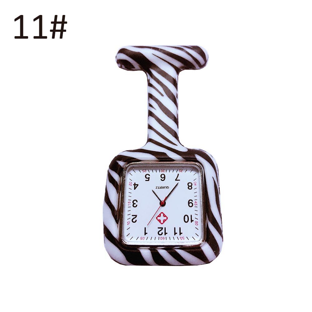 Relojes esfera cuadrada de silicona para enfermera, reloj de enfermera, broche para Doctor, relojes colgantes TT @ 88