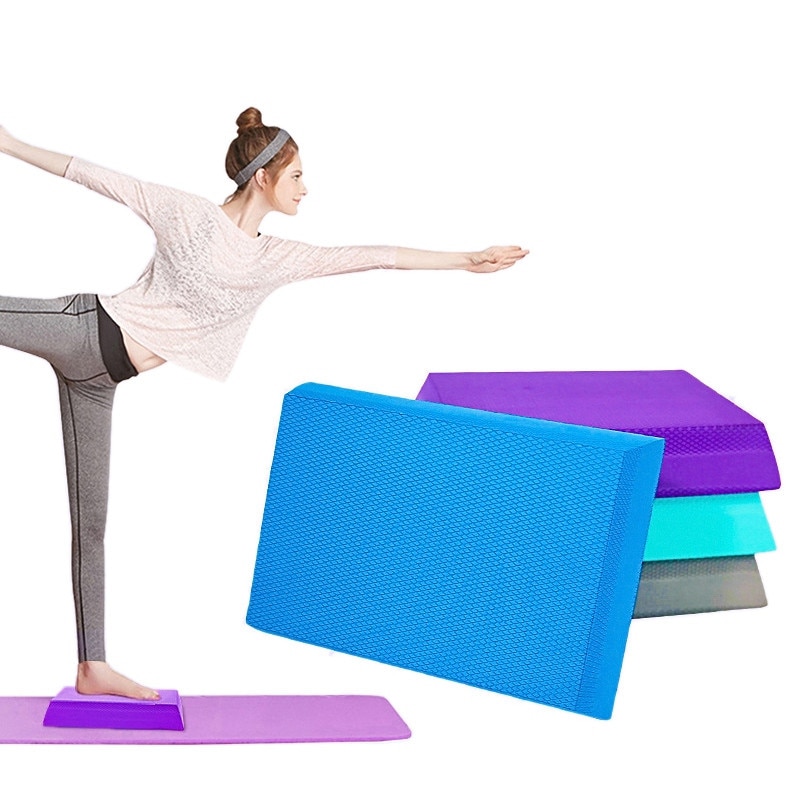 Trapesformet balansepute gym yoga wobble board pilates fysio stabilitet treningsmatte