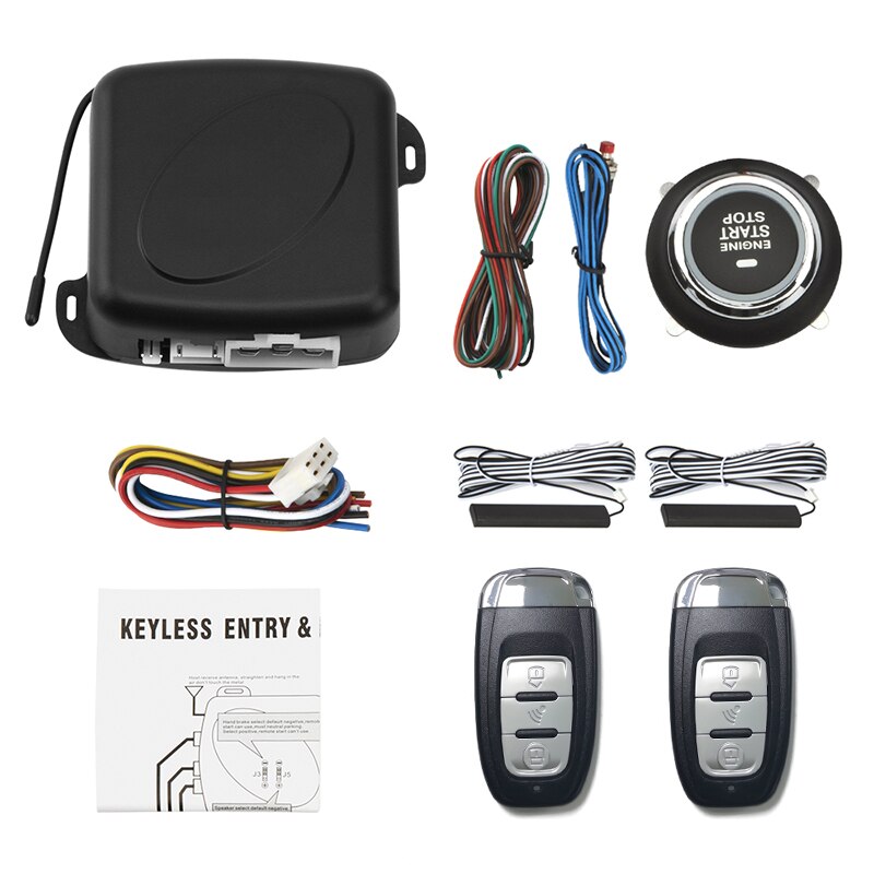 Hippcron-sistema de alarme automotivo, com controle remoto, sem chave, com botão de pressão, para ligar e desligar: Type-3