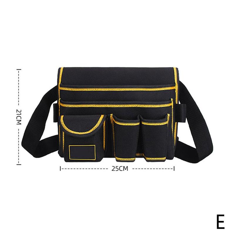 Multifunctional Repair Kit Oxford Cloth Hardware Tool Belt Bag Waterproof Firm Durable Multi-pockets Waist Bag: E