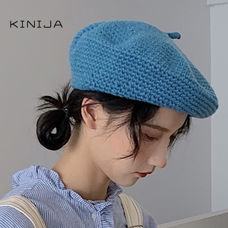 beret damski jesienno-zimowy kapelusz z filcu ozdoba robić włosów brytyjski retro wełniany malarz ośmiokątny kapelusz czapka z dzianiny