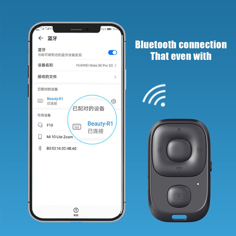 Pulsante telecomando Wireless compatibile Bluetooth autoscatto ricaricabile rilascio otturatore Stick fotocamera per telefoni E-book