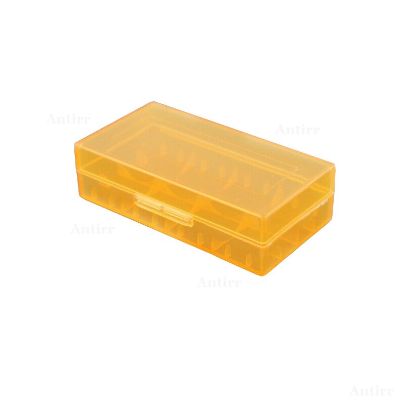 18650 2x boîtier de batterie en plastique  cr123a 16340 4 cellules 18350 batteries de rechange support de support boîte de rangement conteneur étanche coloré: Orange