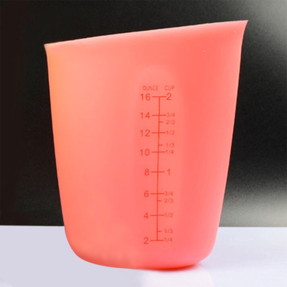 250Ml Siliconen Voedsel Maatbeker Maatbeker Koken Bakken Keuken Meetinstrumenten Wit Groen Roze