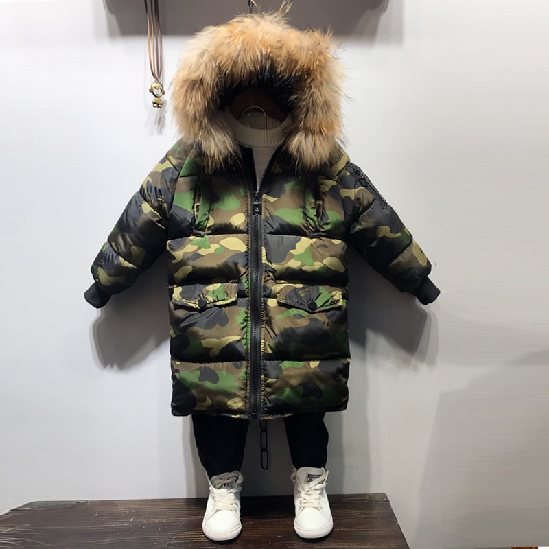 Camouflage Jongens Winter Jas warm dikte jassen hooded Jongens Winterjas Jongens Winter Jas 7WT026