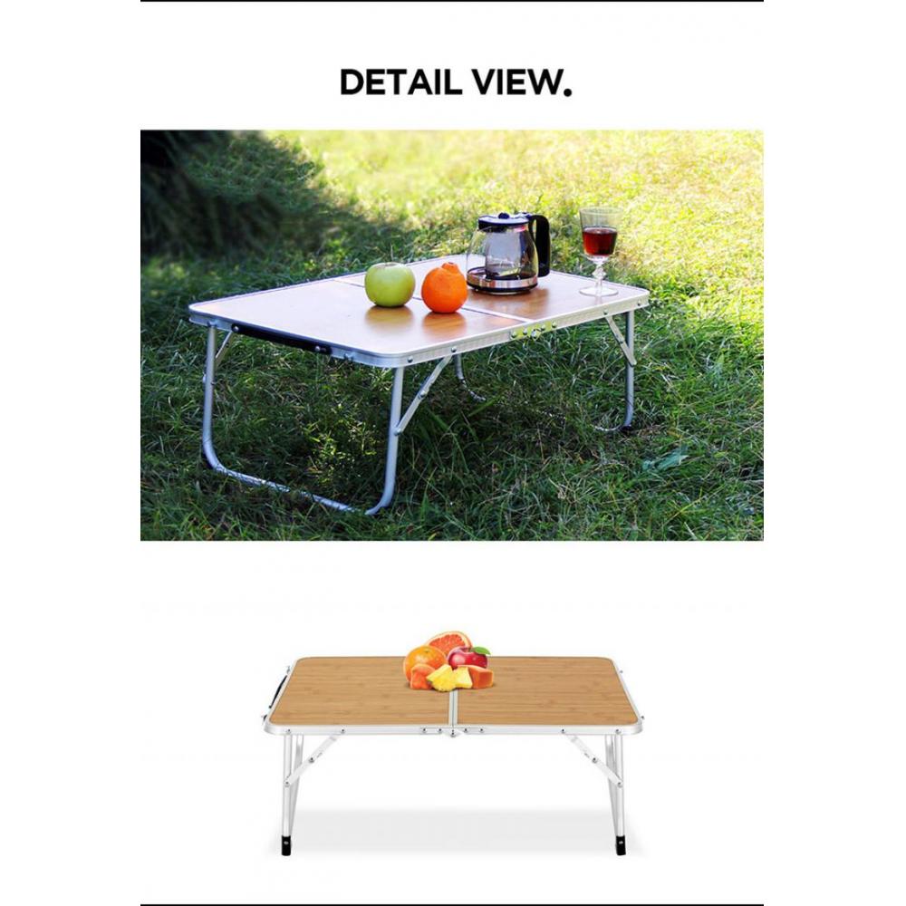 Bærbart udendørs bord aluminiumslegering udendørs foldemøbelsæt camping  l 25x w 60x h 40cm picnicbord holdbart bordskrivebord