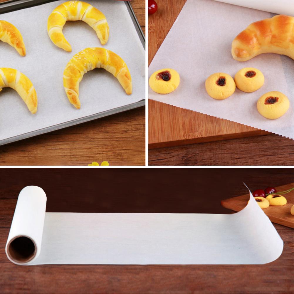 Rouleau de papier cuisson Double face, papier absorbant l'huile, cuisson à la vapeur, blanc, pour outils de cuisine de Restaurant, 1 rouleau,