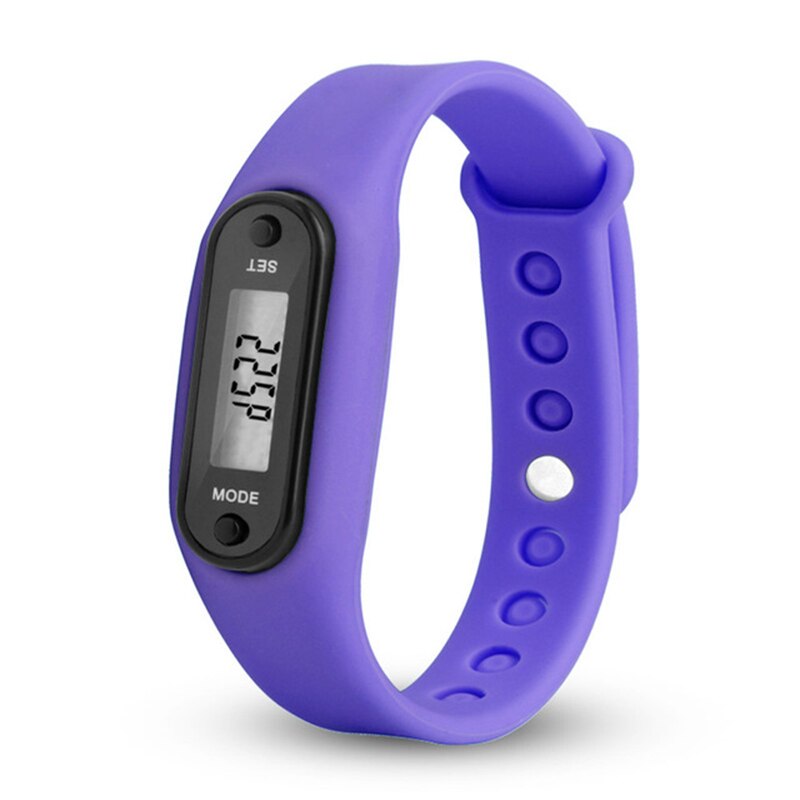 Mini Plastic Pedometer Bracelet Smart Watch Sports Smart Band Step Counter Distance Calorie Calculation Run Step Bracelet: 08 purple