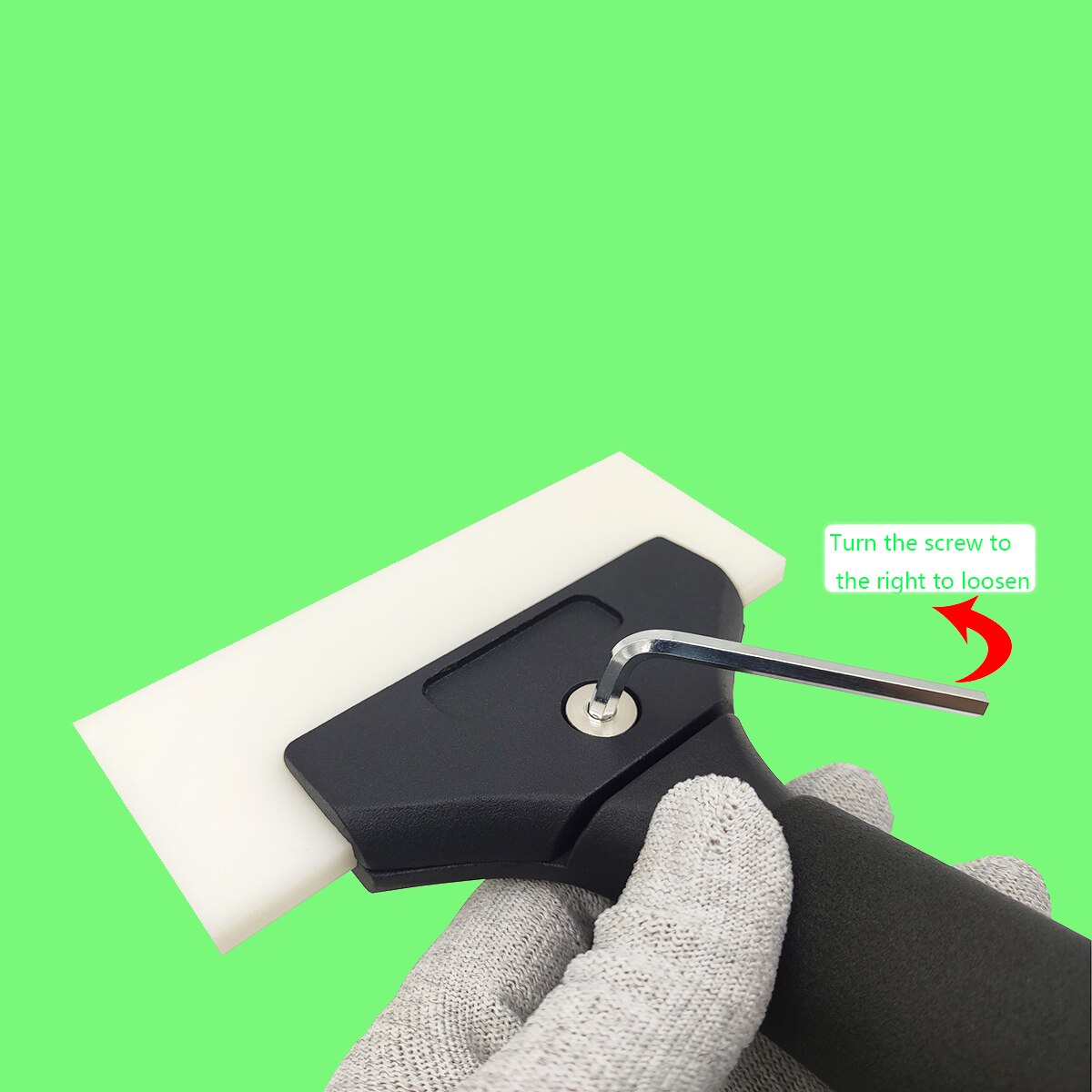 Espátula de goma con mango de aleación corta, espátula para teñir ventanas de vinilo, herramienta de envoltura de coche, raspador de hielo y agua, herramienta de limpieza del hogar B38S