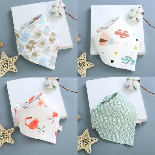Baby bibs e cotton Cartoon Character Animal Print baby bandana bibs dribble bibs