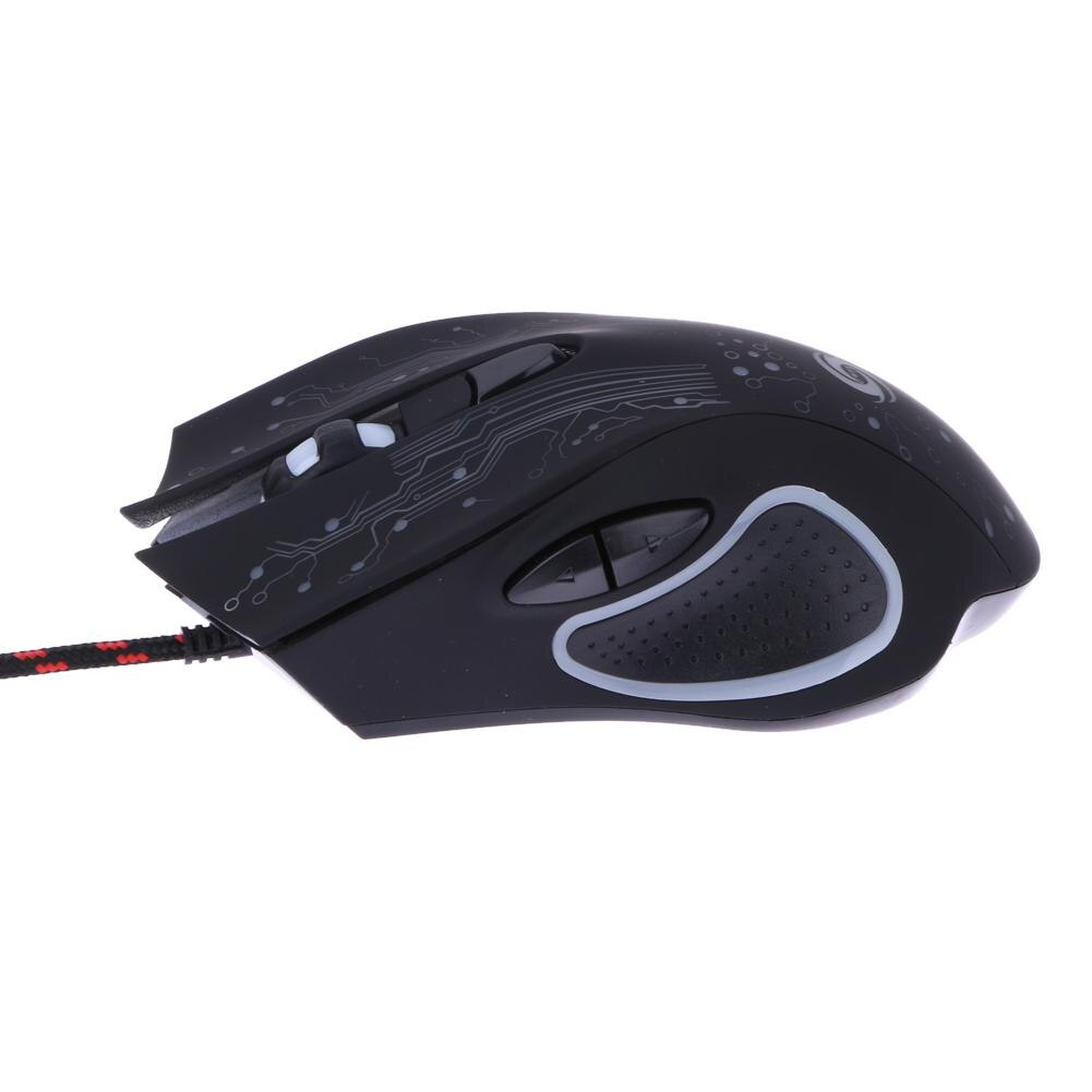 Mysz dla graczy 1.5m przewodowa mysz dla graczy z USB 3200DPI 6 przycisków LED Optical Professional Pro mouse gamer myszy komputerowe na PC Laptop