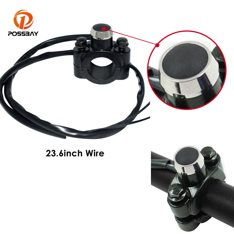 Engine Stop Start Kill Switch Button CNC Billet Headlight Spotlight Flameout Horn 22mm Handle For Motorcycle ATV Dirt Snowmobile