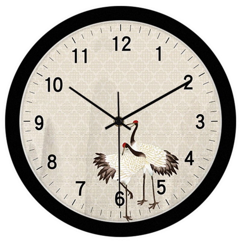 Chinese Style Wall Clock Led Glowing Intelligent Sound Control Mute Clocks: 05