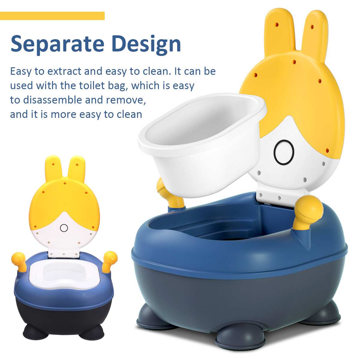 Portable Kids Baby Toilet Children Potty Training Seat Removable Non-slip Toddler Kids Potty Chair Multifunctional Toilet Potty