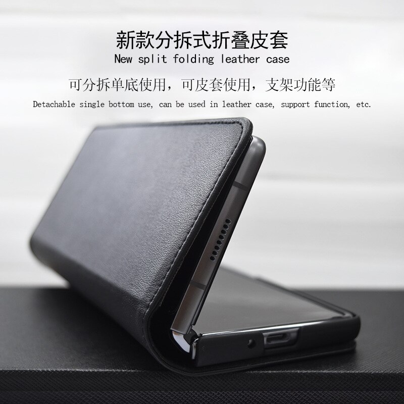 Magnetic attraction Split fold Case For Galaxy Fold 2 Case Case for Galaxy Z Fold2 5G Leather Flip Case Mobile Phone Shell