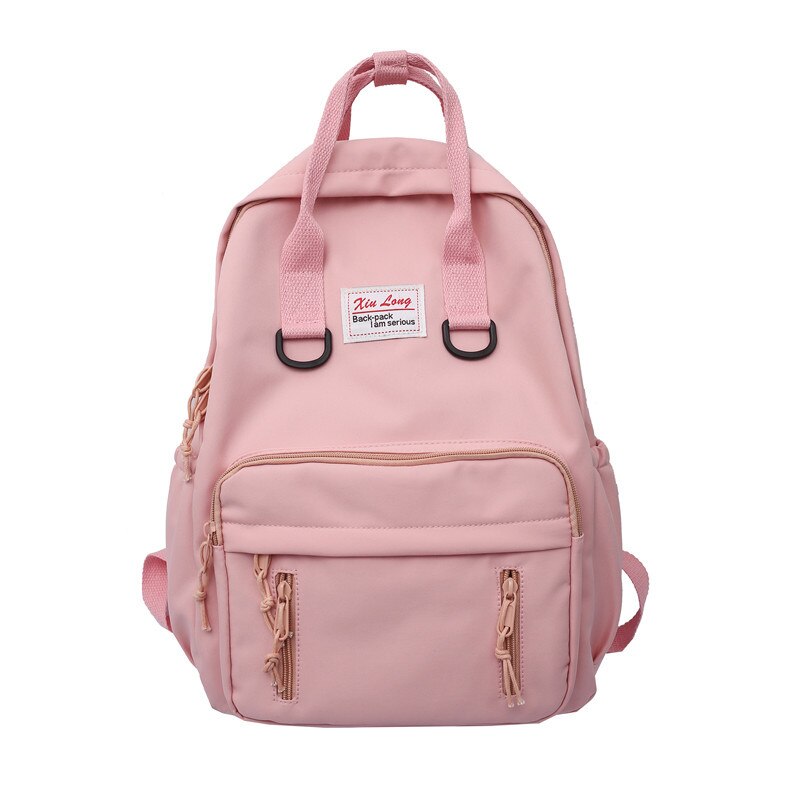 Novo kawaii estudante bookbag colorido mochila feminina à prova dwaterproof água para meninas adolescentes saco de escola: Rosa