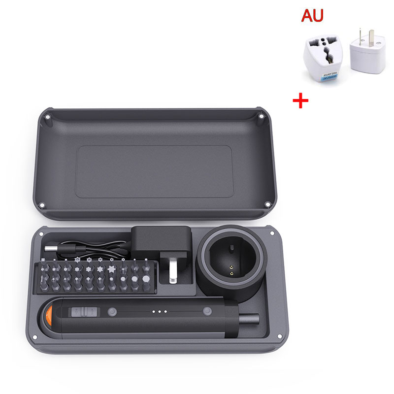 Jimi 3.6v- teiliges akkuschrauber-set mit doppelschalter, 30 bits  s2 kabellos und wiederaufladbar, inklusive ladestation für haushaltsreparaturen: Au-adapter hinzufügen