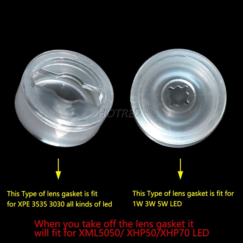 CREE XPE2XPG2 XML5050 XHP50/70 7070 1W3W5W 3030 3535 LED Lens Optical Epileds Semileds for Spot flashlight DIY 21.78mm 3 Degree