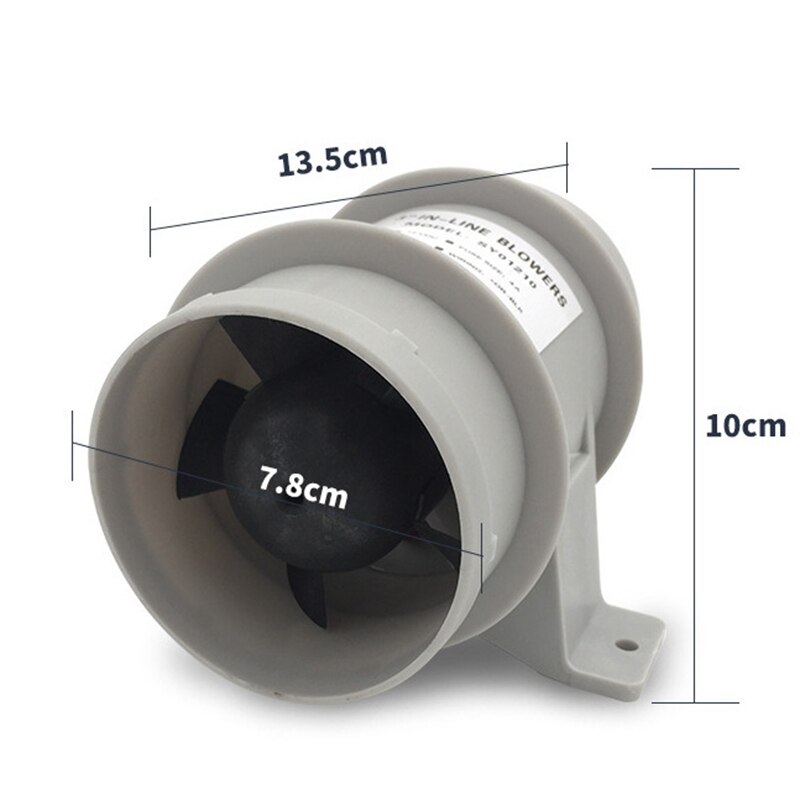 Ventilateur de cale marin de ventilateur d'air de bateau de 4 pouces ventilateur silencieux de 12V 40A pour des accessoires de bateau de Yacht de RV