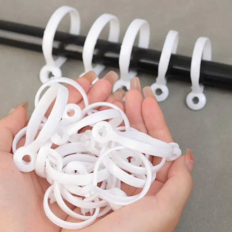Ganchos para colgar cortinas de 50/10 piezas, varillas de cortina a prueba de óxido, Clips para ropa de ducha, percha para sombrero, decoración del hogar